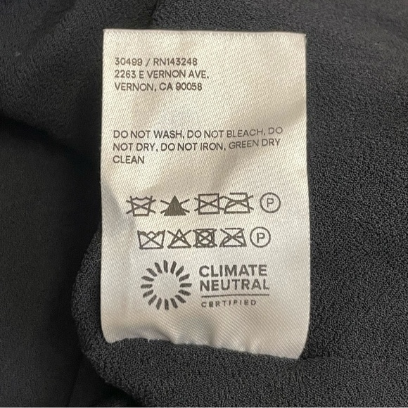 Reformation Black Christine Tie Shoulder Ruffle Hem Mini Dress - Picture 14 of 14